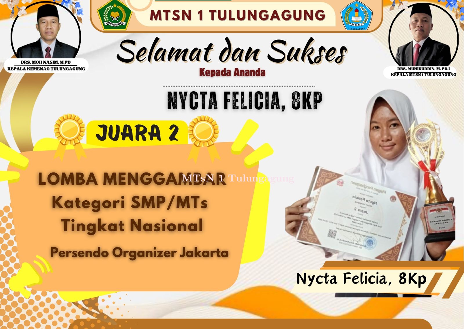 Yang ini, Juara II Menggambar Tingkat Nasional SMP/MTs