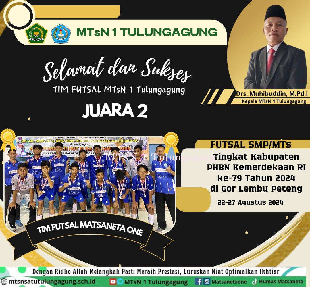 Juara II Kejuaraan Futsal PHBN HUT ke-79 RI Kabupaten Tulungagung