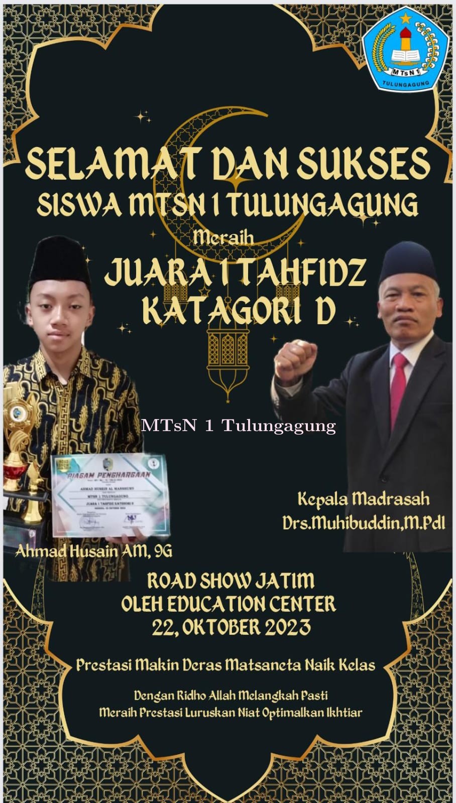 Keren! Siswa ini Juara 1 Tahfidz 