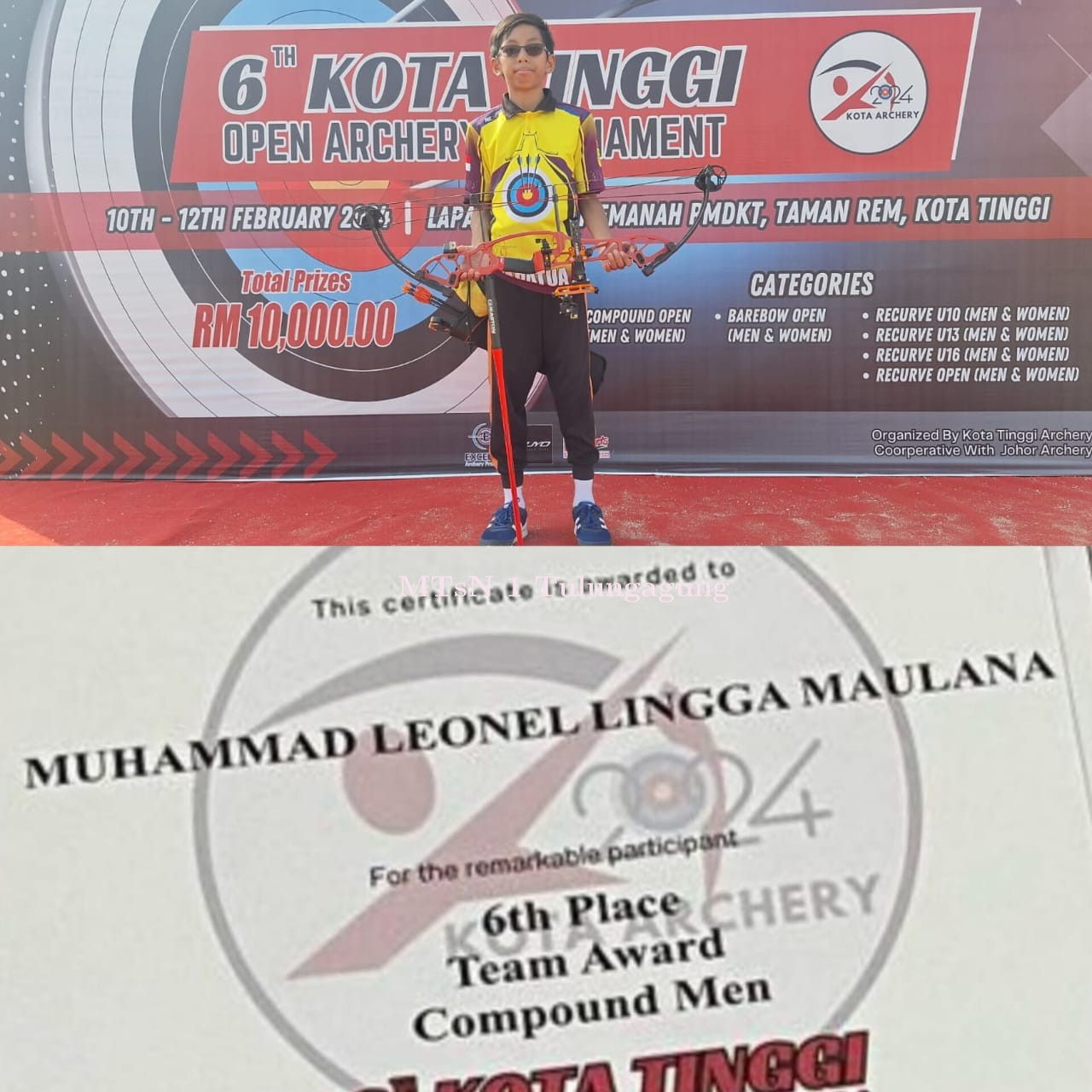 Raih Juara Turnamen Panahan Internasional di Malaysia 