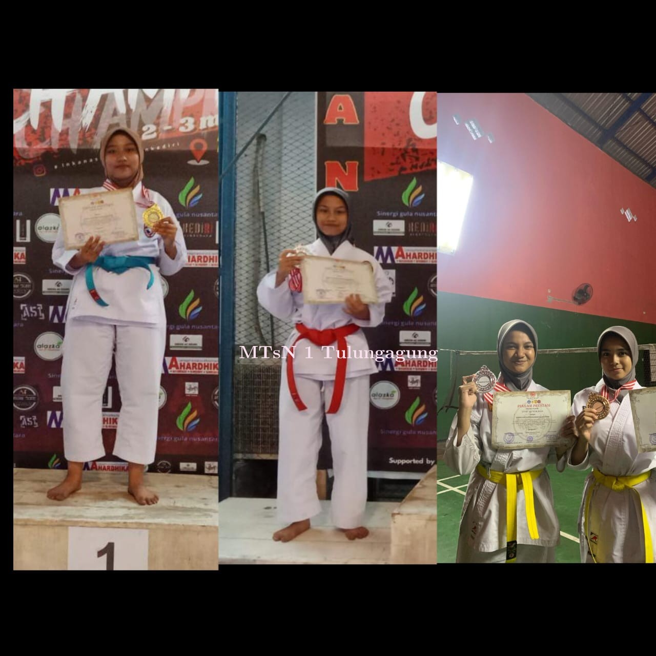 Karateka - karateka Putri Matsaneta Juara di Piala Ketua KONI Kediri