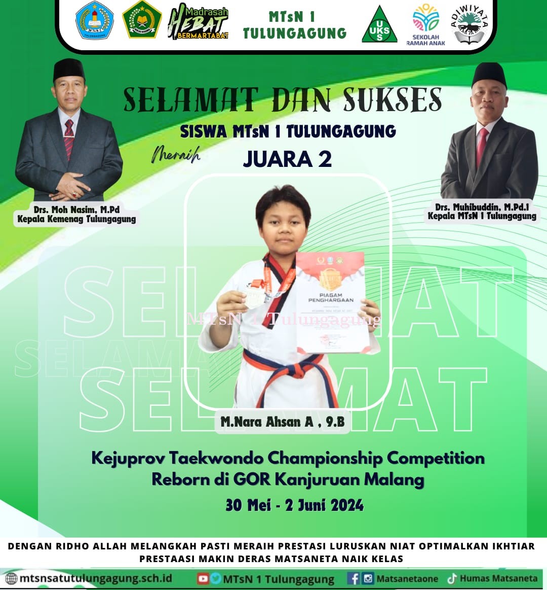 Juara 2 Kejurprov Taekwondo di Malang